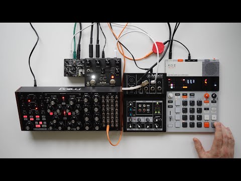 Synth jam with Bastl Kastle Arp, Moog Subharmonicon, Walrus Sloër, EP-133, Mariana, acoustic guitar