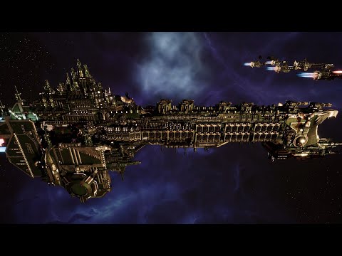Dark Angels vs Orks - Skalgrim Mod - Massive Battle - Battlefleet Gothic Armada 2