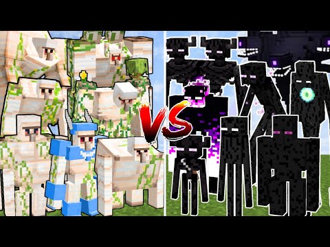 ALL MINECRAFT MUTANT GOLEMS vs ALL MINECRAFT MUTANT ENDERMEN | Minecraft Mob Battle