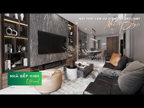 THIẾT KẾ NỘI THẤT CĂN HỘ DIAMOND BRILLIANT 95.8M2