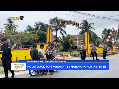 BRIMBOB KALTENG BAGIKAN RATUSAN BENDERA MERAH PUTIH SAMBUT HUT KE-80 RI