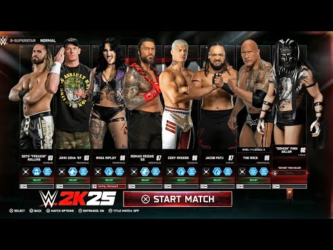 WWE 2K25 My First Ever Gameplay - WWE 2K25 Roman Reigns John Cena Cody Rhodes Gameplay