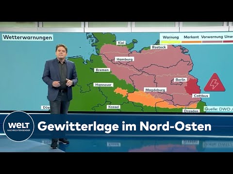 GEWITTER UND REGEN: Nun kommt auch im Osten Deutschlands ordentlich Regen herunter