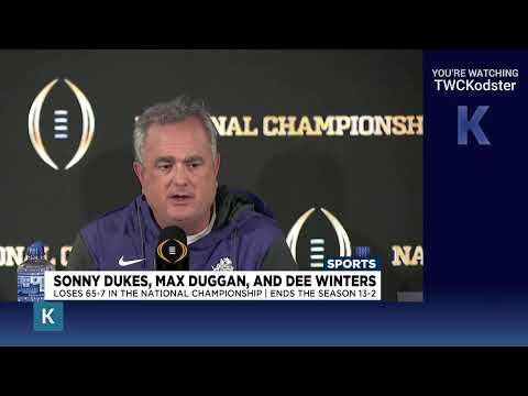 TCU Postgame Presser after losing National Championship