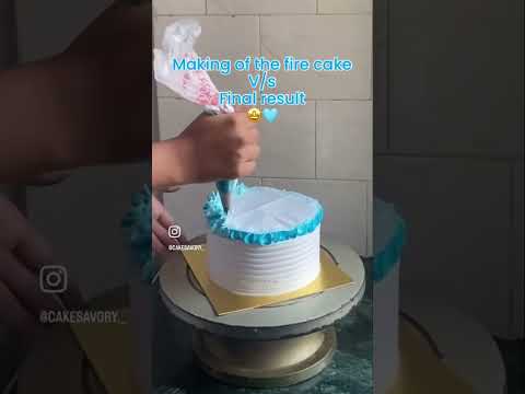 Fire cake making | Fire cake | Trending fire cake | Fire cake tutorial #cake #trending #cakeidea
