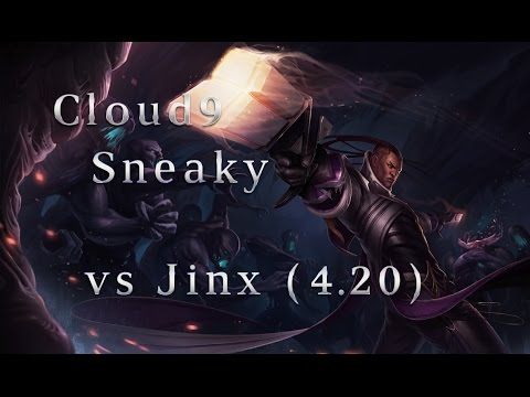 C9 Sneaky Lucian ADC vs Jinx Season 4 (4.20) League of Legends LoL Pro SoloQ