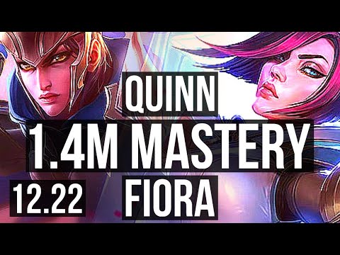 QUINN vs FIORA (TOP) | 1.4M mastery, 600+ games, 9/3/7 | EUW Master | 12.22