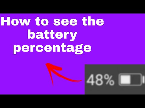 How to see the battery percentage