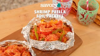 Stop and Shop Grilled Shrimp Paella Foil Packets | Savory