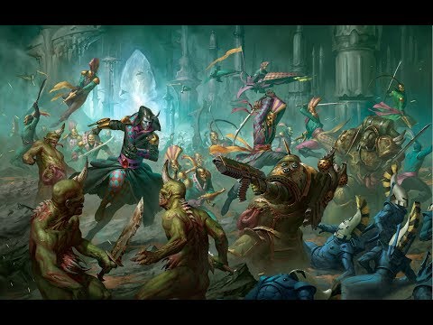 Warhammer 40k ITC Battle Report Death Guard Vs Dark Eldar and Harlequins 2000pts