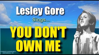 YOU DON'T OWN ME - Lesley Gore   (with Lyrics)