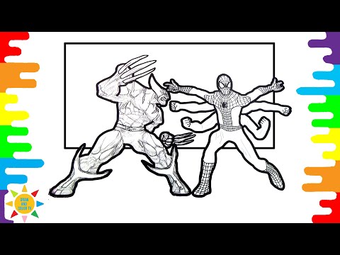 SUPERHEROES Coloring  | Wolverine vs Modified Spider-man Coloring | Syn Cole - Melodia