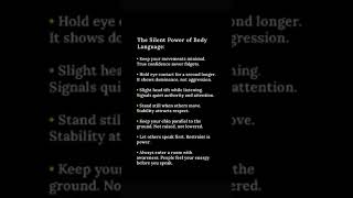 The Silent Power of Body Language #viral #video #viralshort #viralvideo #viralshorts #viralvideos