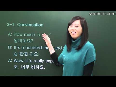 (Learn Korean Language - Conversation II) 7. Shopping, How much is it? 물건 구매하기, 얼마에요? Video