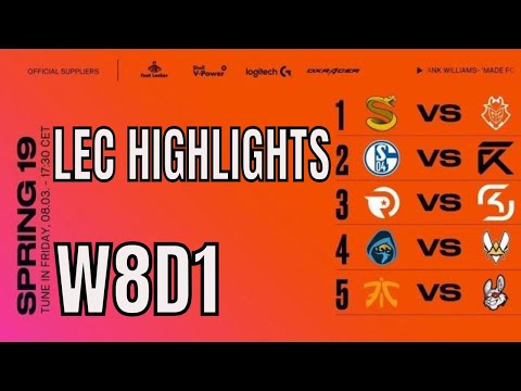LEC Highlights ALL GAMES Week 8 Day 1 Spring 2019 League of Legends European Championship
