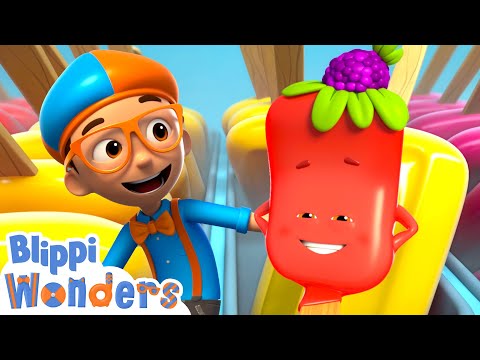 Blippi Wonders - Ice Cream Truck Adventure! | Blippi Animated Series | Cartoons For Kids