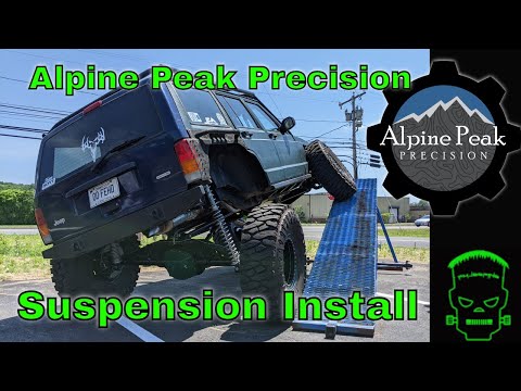 Alpine Peak Precision suspension install on a Jeep Cherokee XJ