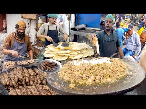 MOST POPULAR LUCKNOW STYLE GALAWATI KABAB & CHICKEN RESHAMI BOTI | INDIAN STREET FOOD IN PAKISTAN