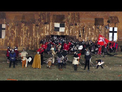 Oblężenie Malborka 2023 – inscenizacja średniowiecznej walki o stolicę zakonu krzyżackiego. Wideo 4K