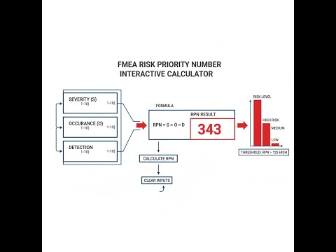 Fmea Risk Priority Number Interactive Calculator Instructions Video