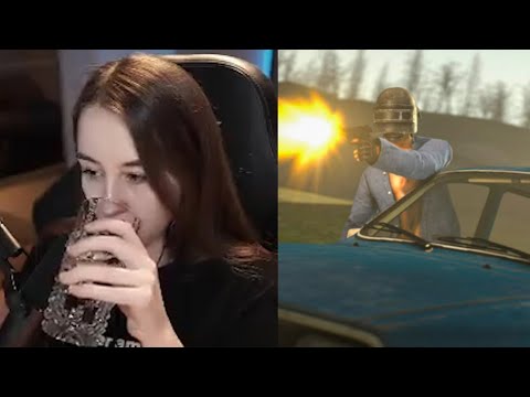 SHE DID A DRIVE-BY IN PUBG WHILE DRINKING WATER