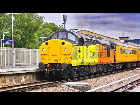 Class 37: Colas Rail 37057 & 37219 Power Up Through Ascot On 1Q54