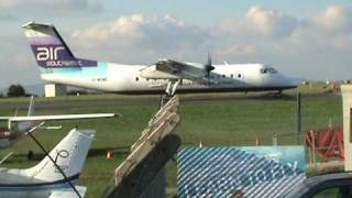 preview picture of video 'PA-28 & 2 Dash 8's Departing Plymouth City Airport'