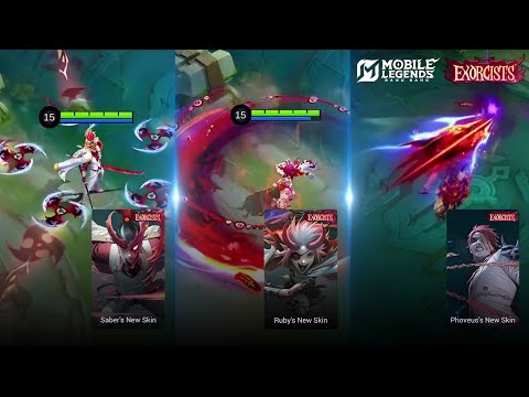 UPDATE NEW SKIN: SABER, RUBY & PHOVEUS EXORCIST SKIN GAMEPLAY | MLBB LEAKS