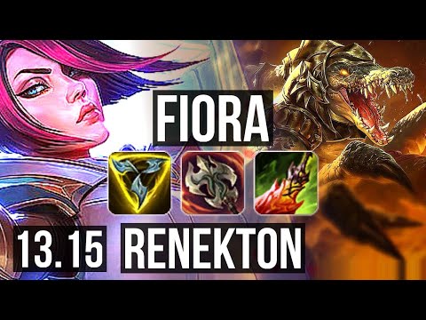 FIORA vs RENEKTON (TOP) | Rank 1, Rank 1 Fiora, 71% winrate, 7 solo kills | NA Challenger | 13.15