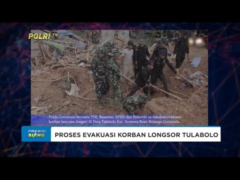 POLDA GORONTALO BANTU PROSES EVAKUASI KORBAN LONGSOR TULABOLO