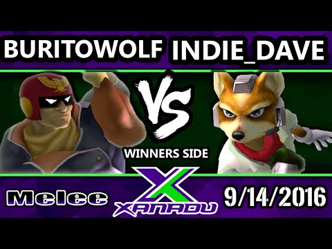 S@X 167 - BuritoWolf (Captain Falcon) Vs. Indie_Dave (Fox) SSBM Tournament - Smash Melee