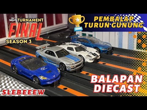 Thumbnail for FINAL | BALAPAN DIECAST PALING SERU | TURNAMEN SEASON 3 @HotWheels @jiptedi @3Dbotmaker by Nissan, Ford GT