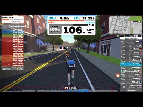 Zwift FTP Test vom 2019/11/25