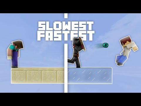 The SLOWEST vs FASTEST Bridging Technique In Minecraft!