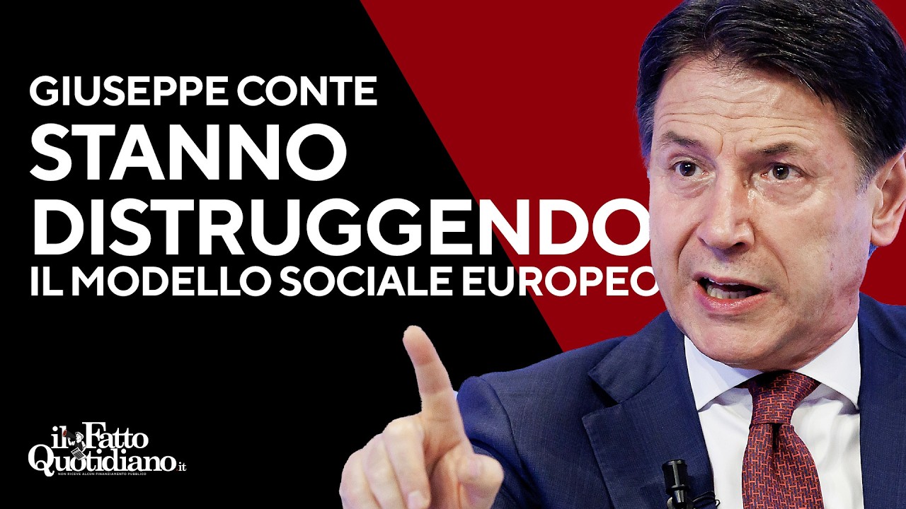 Conte: "Stanno distruggendo il modello sociale europeo a favore del riarmo"