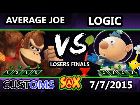 S@X 105 Customs - Average Joe (Donkey Kong) Vs. VGBC | Logic (Olimar) SSB4 Losers Finals - Smash 4