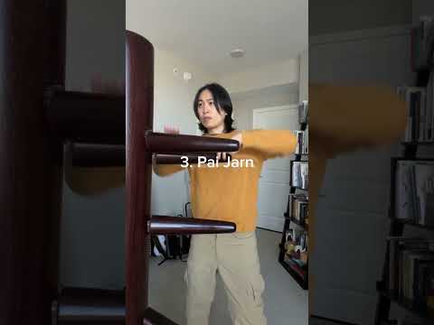 Monday Wing Chun Wooden Dummy Drill 🍁🍂 #kungfu #martialart #wingchun #woodendummy