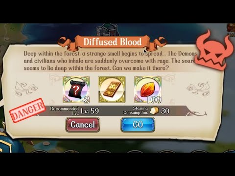 Langrisser M - Act 1 Chapter 42 - 'Danger' World Map - Diffused Blood [Update 2022-01-18]