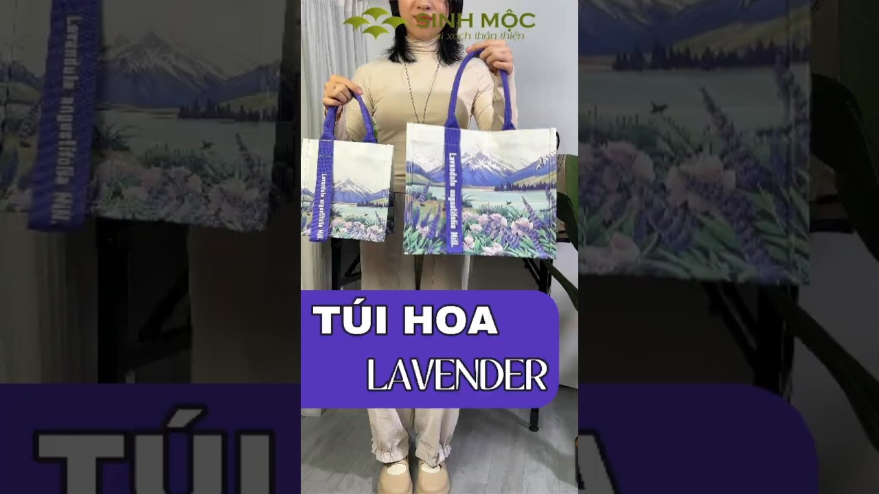 Túi xách nữ, túi canvas, túi đi biển, túi du lịch - M3068 (Hoa Lavender)