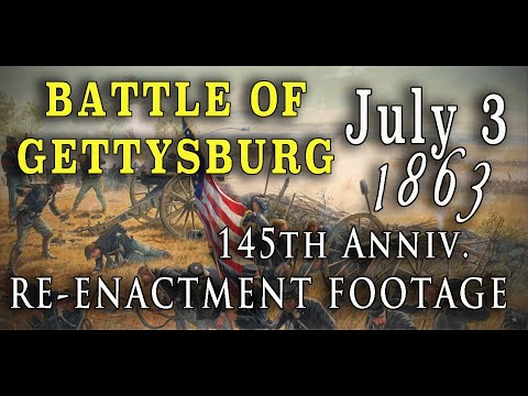 Civil War "Gettysburg 1863 - "Pickett's Charge" 145th Anniversary Re-enactment Footage
