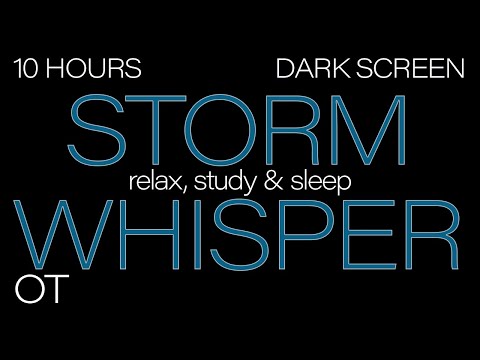 Thunder Wind & Rain for Sleeping DARK SCREEN | Thunderstorm & Howling Wind Ambience | 10 HOURS