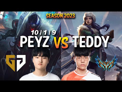 GEN Peyz vs Teddy - Peyz JHIN vs CAITLYN ADC - KR Ranked