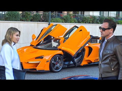 ADRIAN SUTIL & his Wife with their MCLAREN SENNA LM leaving Hotel de Paris in Monaco!!