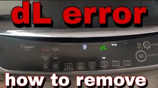 lg washing machine dL error how to remove
