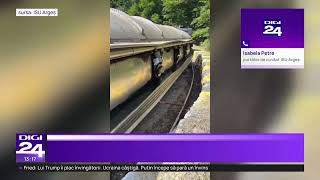 O cisternă cu 31 de tone de benzină s-a răsturnat în Argeș. Trafic blocat pe ambele sensuri
