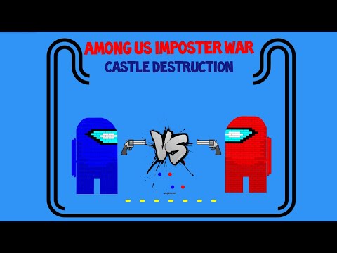Among Us Imposter War Tower Destruction| Algodoo Marble Race