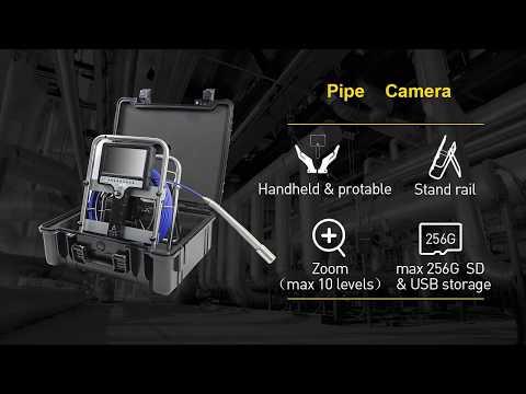 Inspektions-TV komplet Ø35-Ø110mm, Ø23mm kamera, på stativ