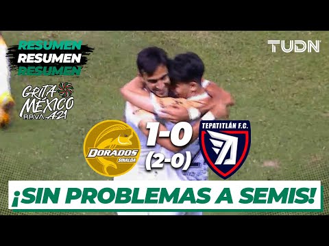 Summary and goals | Dorados 1(2)-(0)0 Tepatitlán | Liga BBVA MX Expansion - Quarterfinals | TUDN