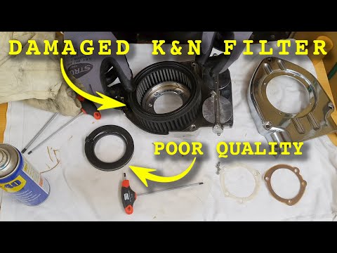 K&N Air Filter Destroyed By Kuryakyn Hypercharger for Harley Davidson - Maintenance and Replacement