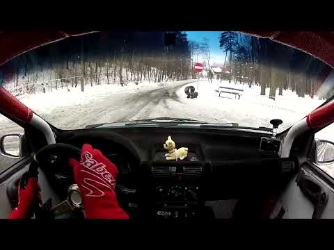 Rally Sprint Myslenice 2013 Tomasz Sikorski / Piotr Kokoszka - Opel Corsa B ONBOARD - 17.02.2013